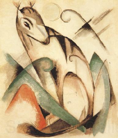 Franz Marc Seated Mythical Animal (mk34) Spain oil painting art